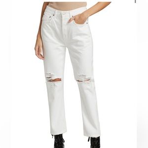 Agolde Riley High Rise Straight Crop Jeans